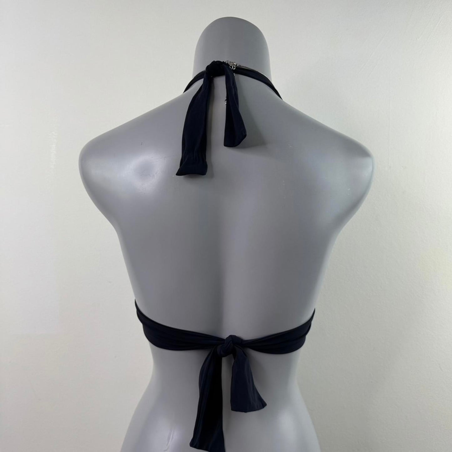 Y2K vintage halter halter neck swimwear bikini top gem tie bow