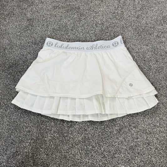 Lululemon Run Resolution skort skirt built in shorts pleated ruffle tiered XS