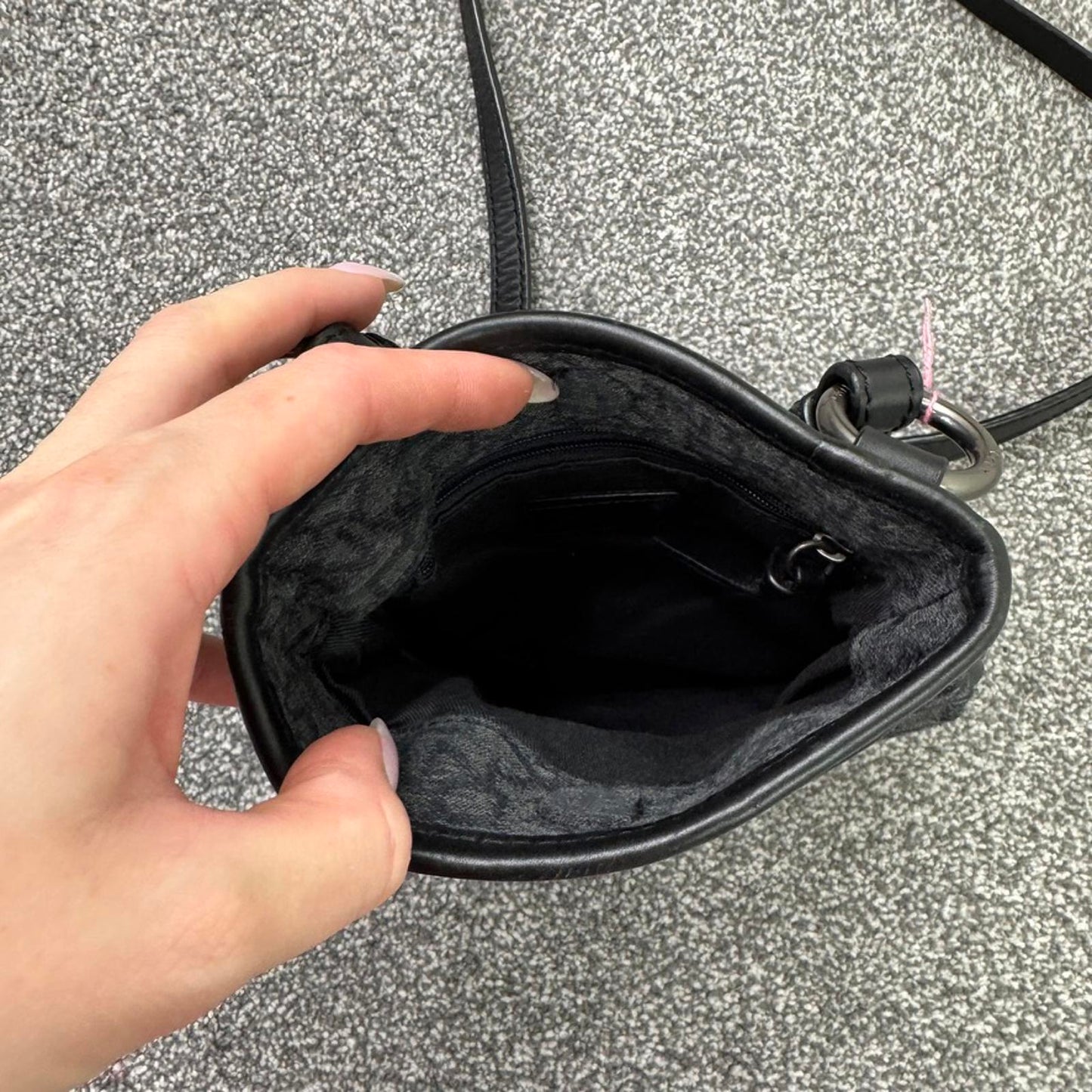 Y2K vintage DKNY small shoulder bag crossbody canvas o ring mini size