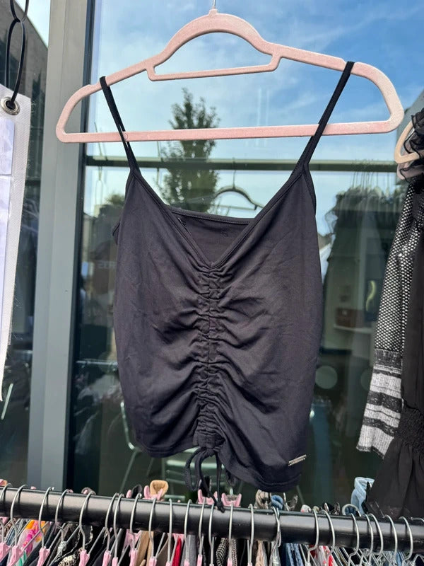 Y2K vintage ruched slinky cami top