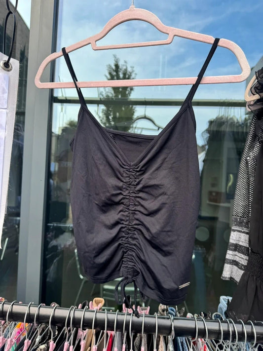 Y2K vintage ruched slinky cami top