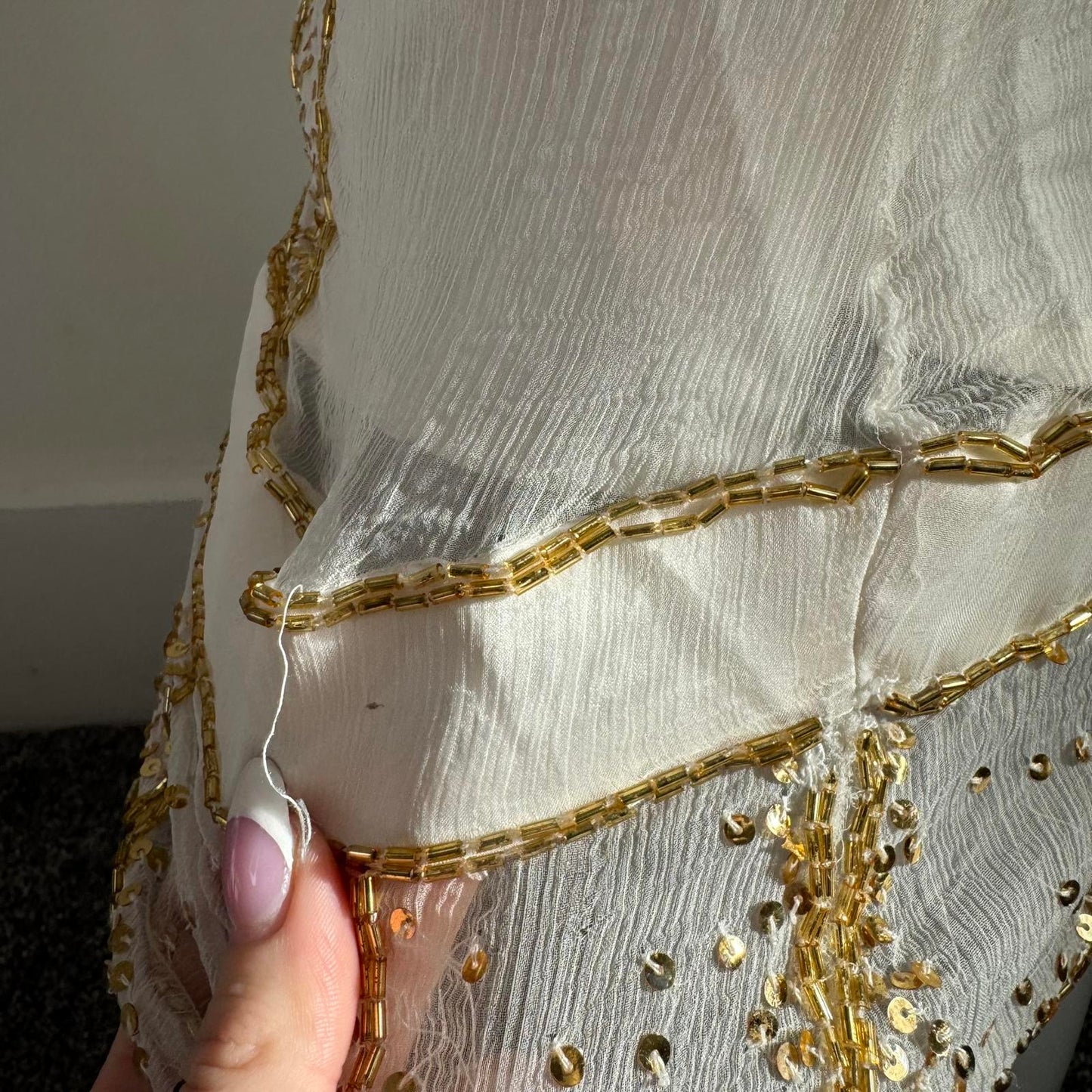 Y2K vintage XOXO sequin cami top beaded strappy double layer