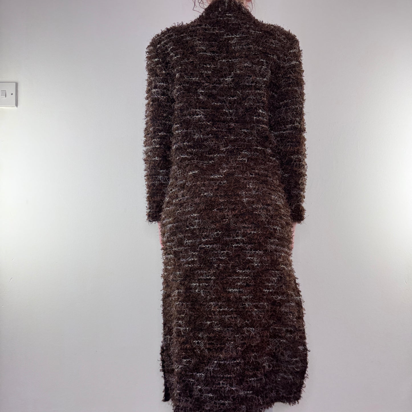 Y2K vintage shaggy long full length cardigan