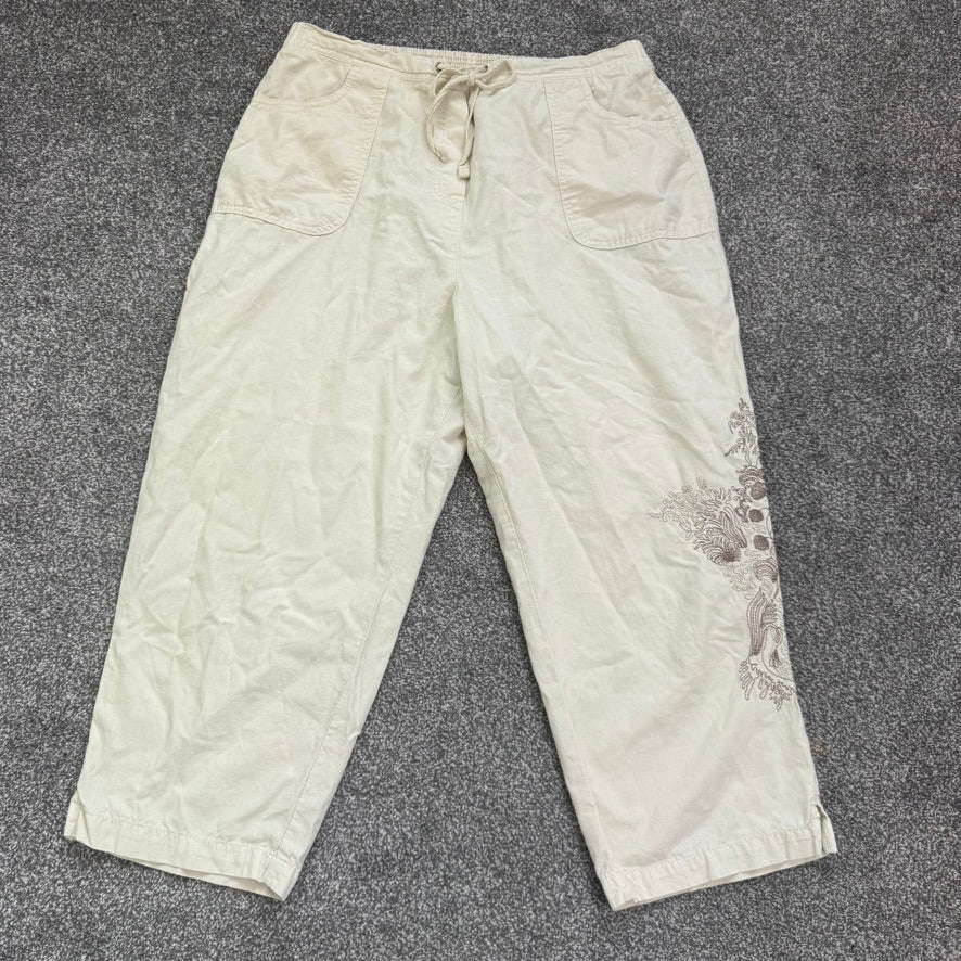 Y2K vintage lightweight cropped trousers