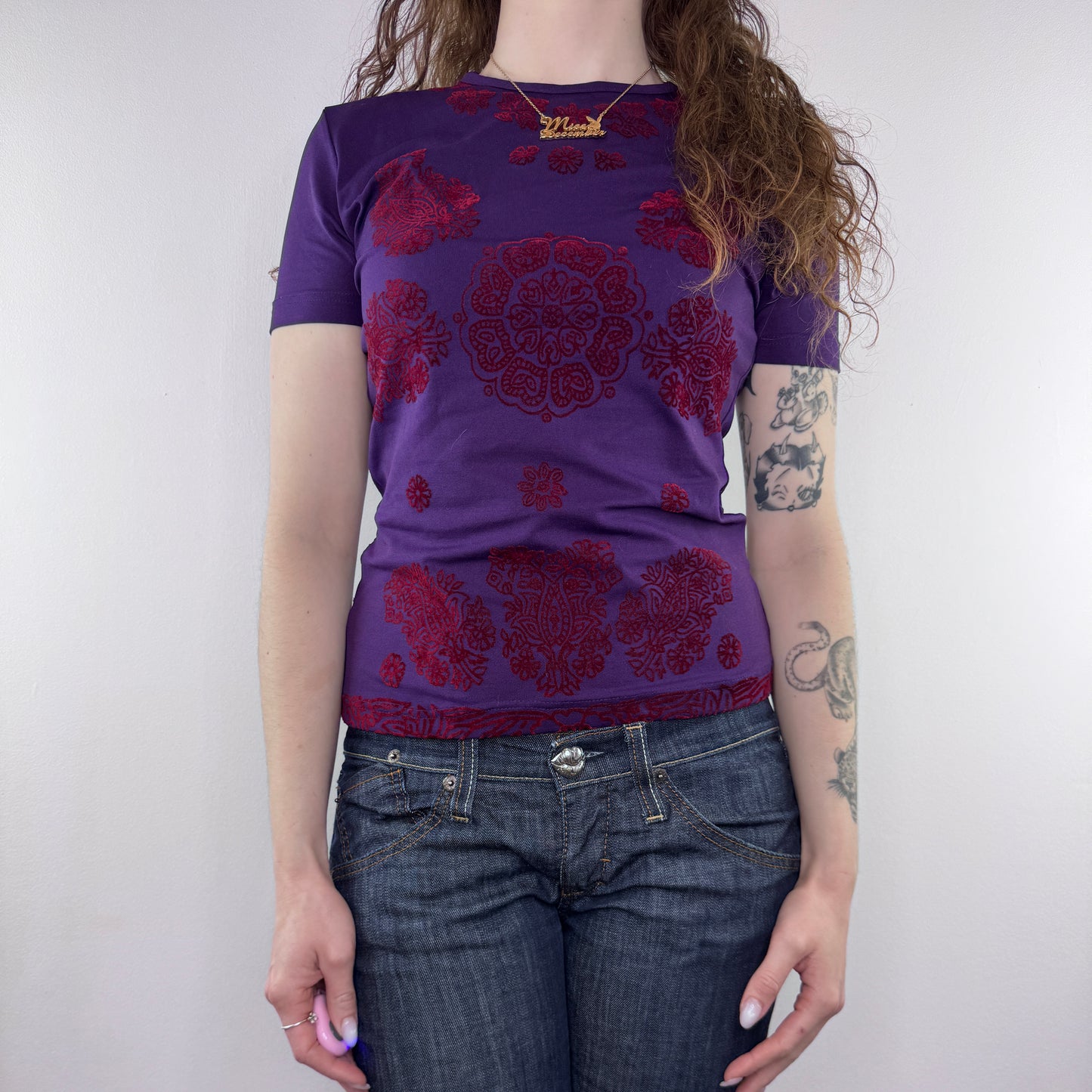Y2K vintage Kookai fitted paisley top