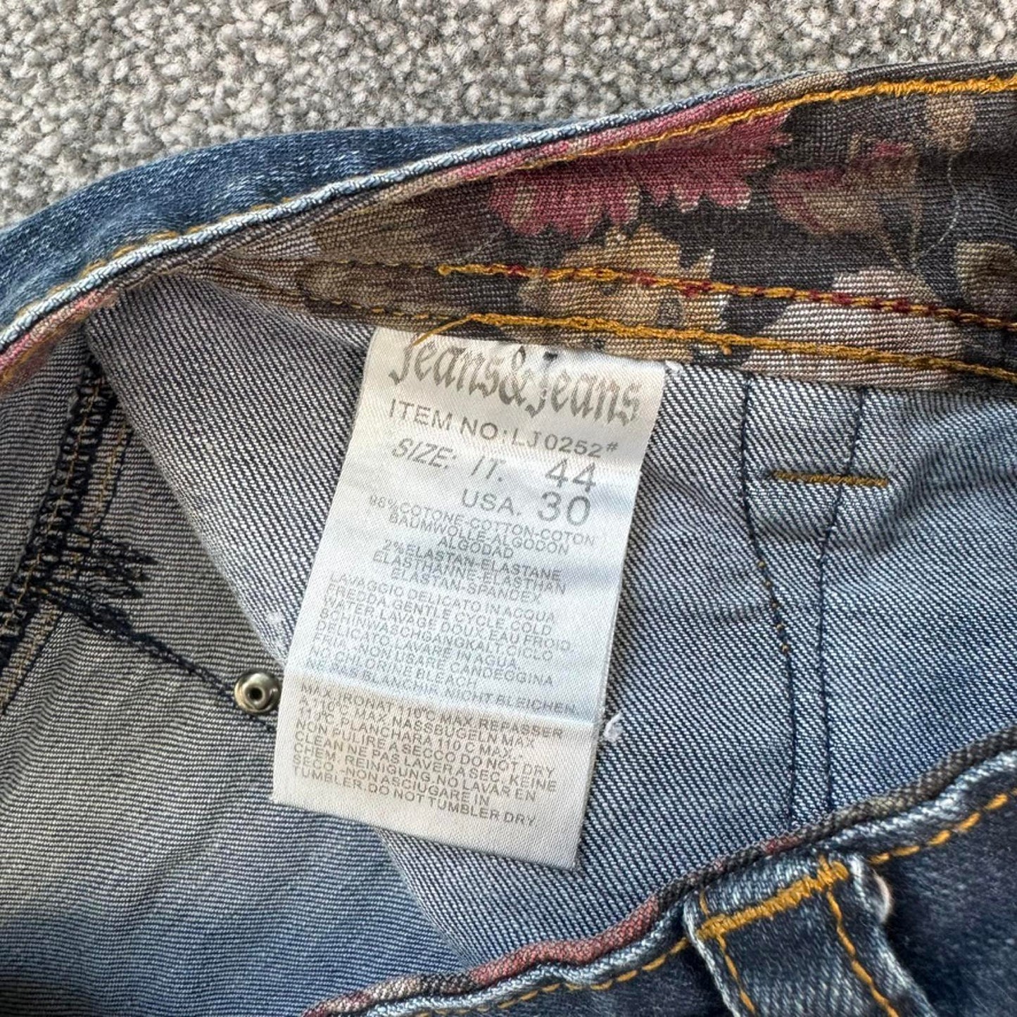 Y2K vintage micro low rise denim mini skirt dark blue embroidery pockets