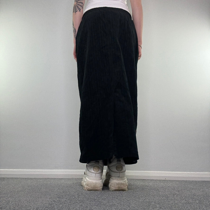 Y2K corduroy maxi skirt