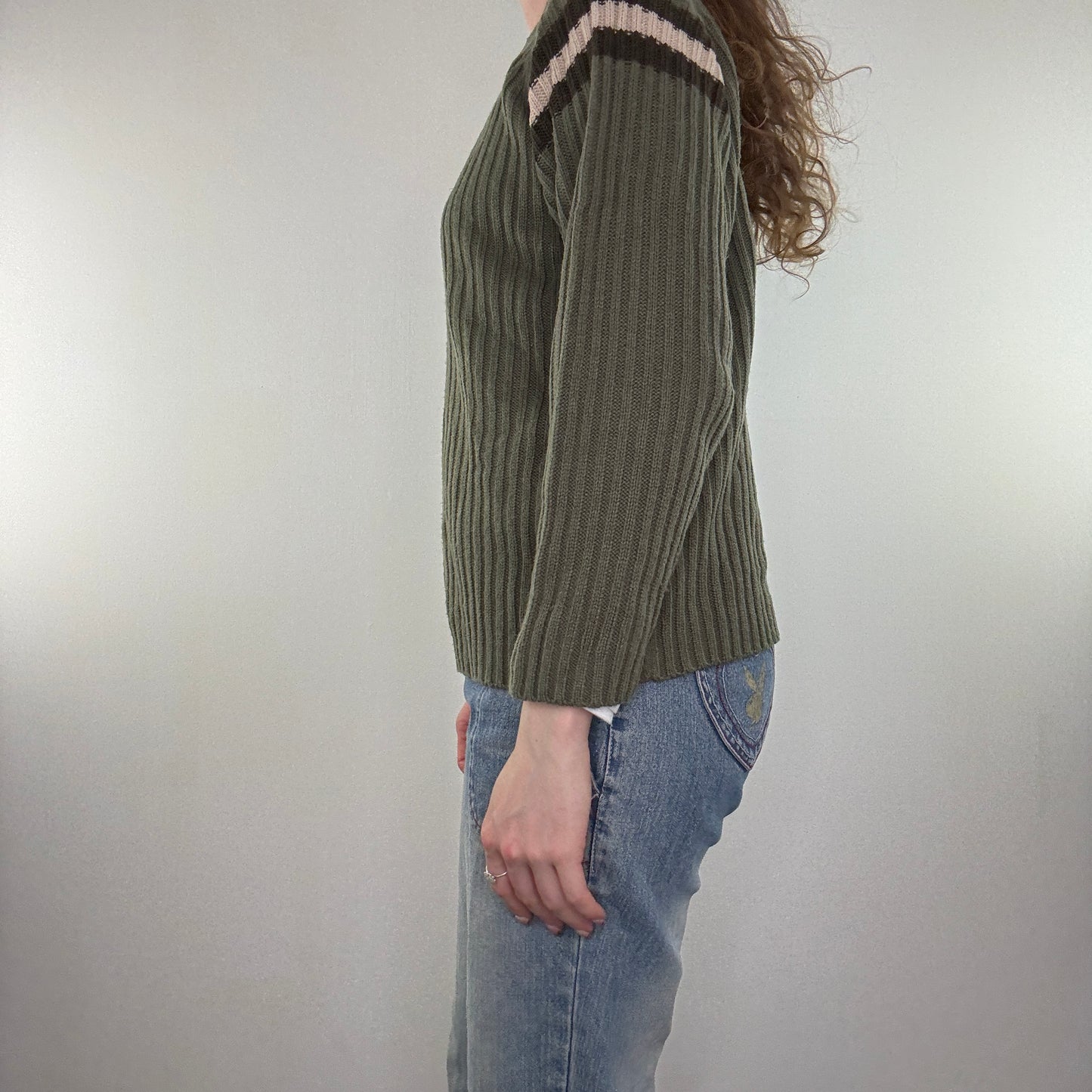 Y2K vintage knit striped jumper