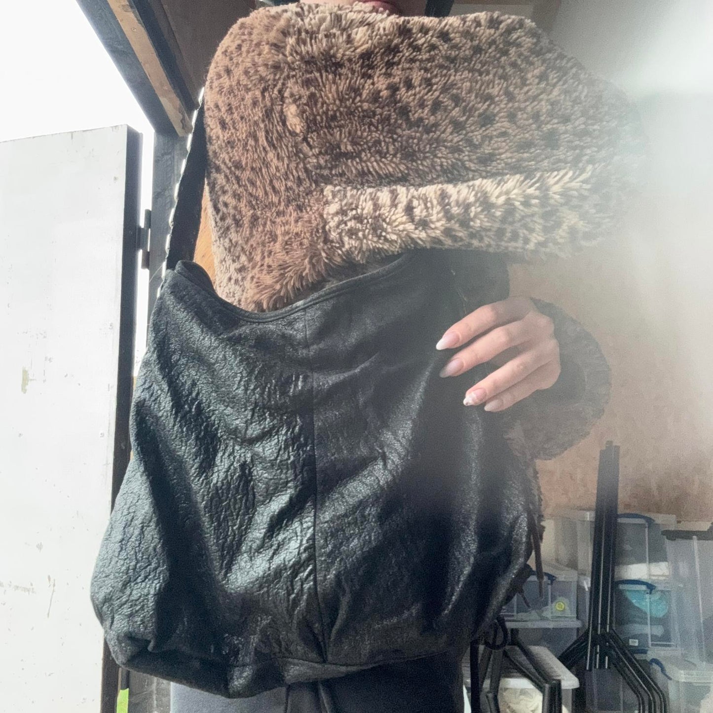 Y2K vintage Steve Madden shoulder bag metal slouchy boho medium size