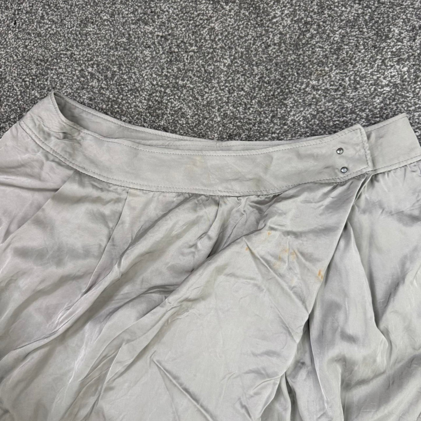 Vintage McQ Alexander McQueen silver harem pants trousers silver baggy carrot