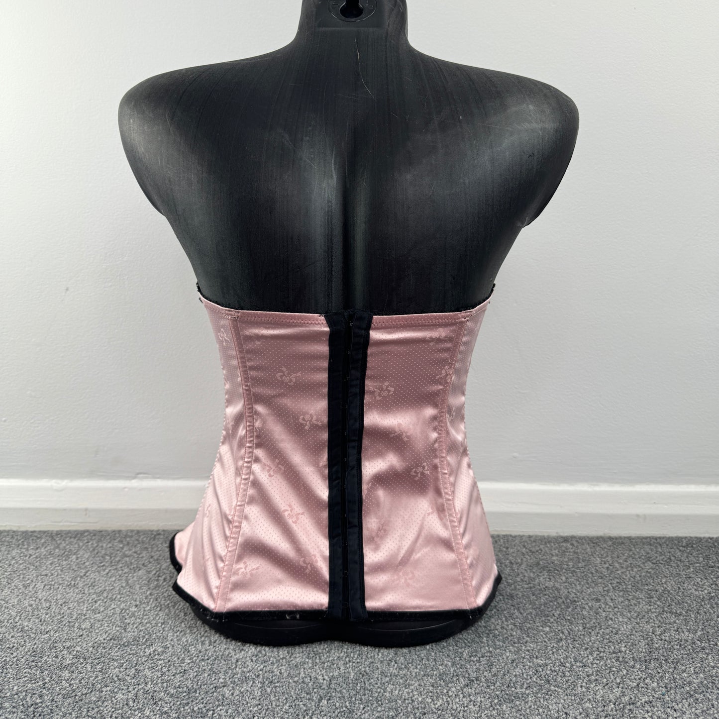 Y2K bow boned corset