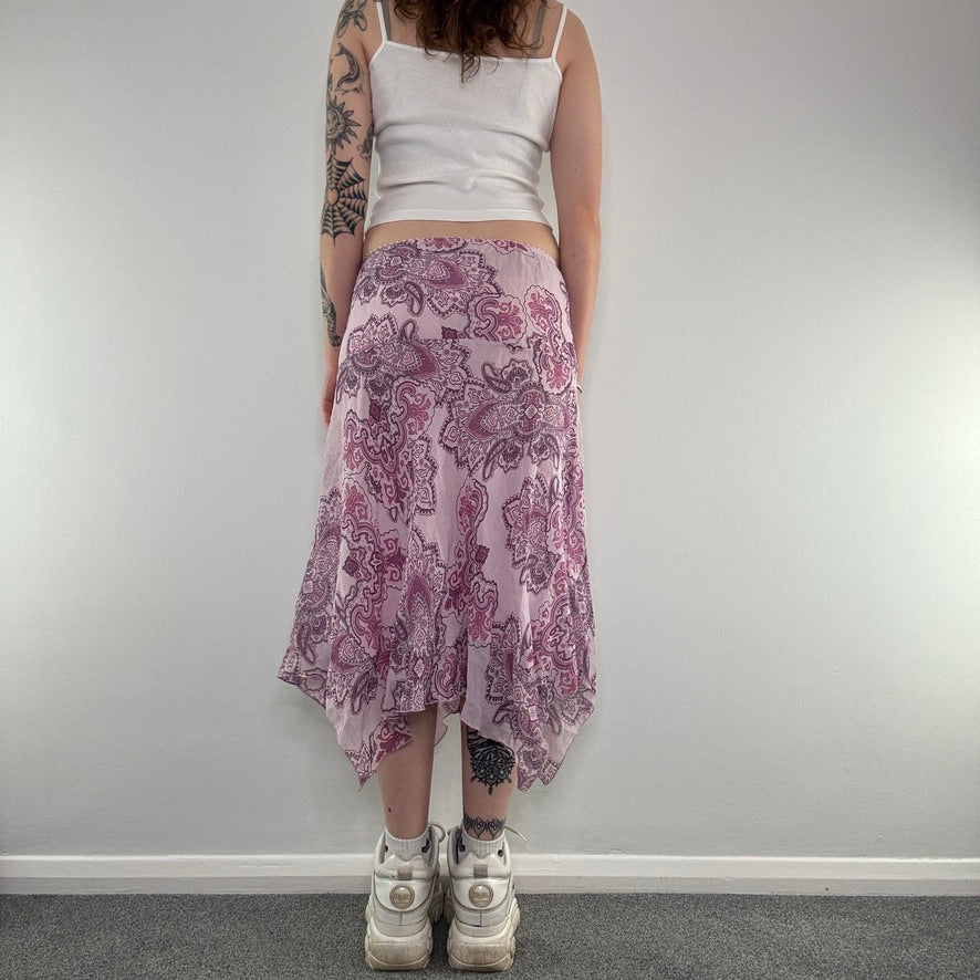 Y2K fairy floaty paisley summer maxi skirt