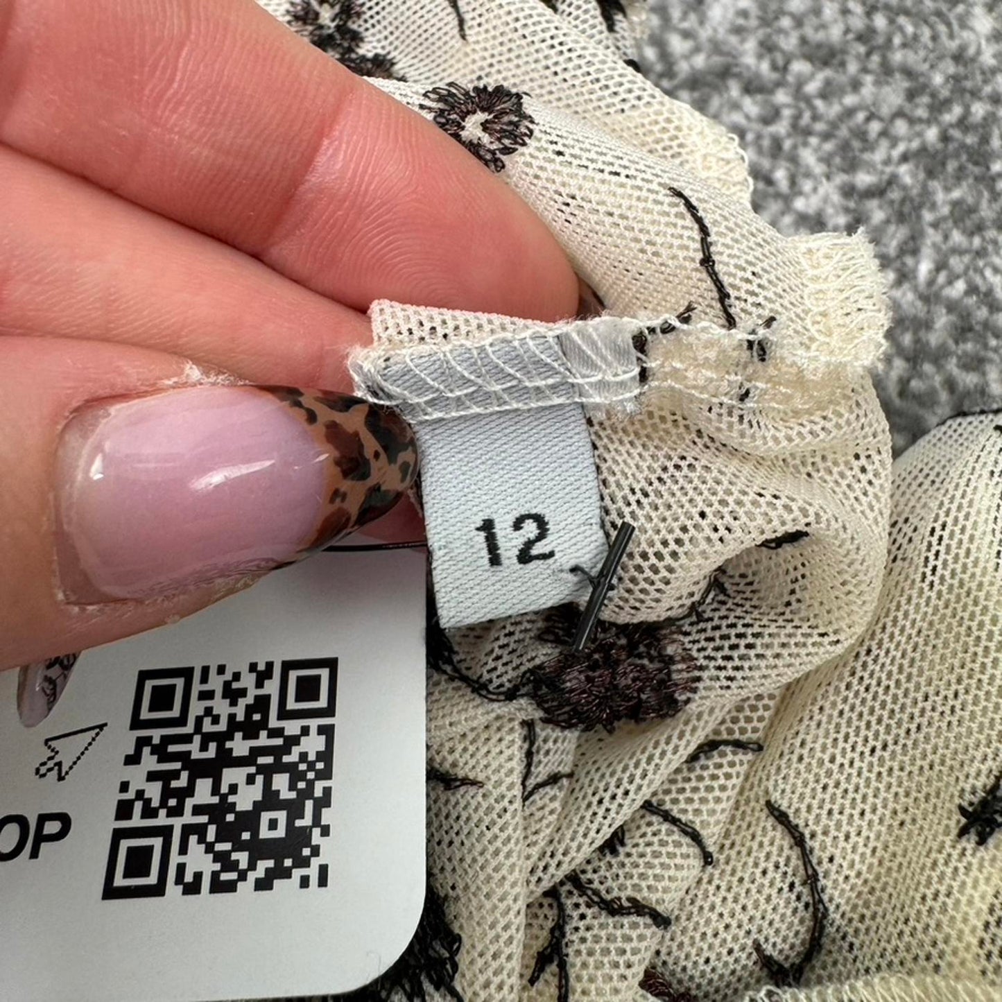 Y2K vintage mesh cardigan long sleeve floral embroidered bow sheer stretchy
