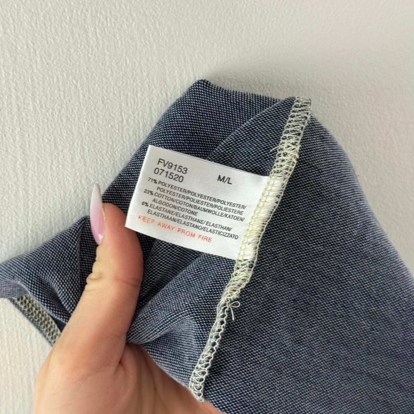 Y2K vintage denim style stretchy cami top strappy contrast stitch sporty