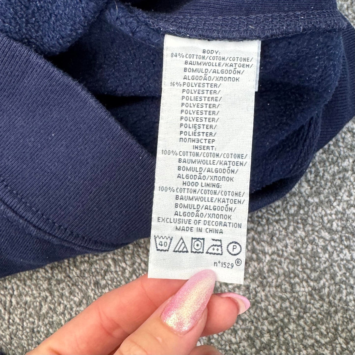 Vintage Polo Ralph Lauren zip up hoodie navy thick heavyweight