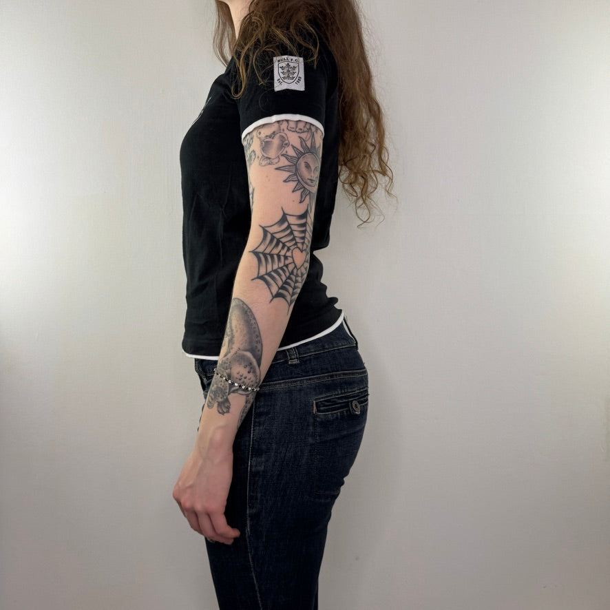 Y2K vintage Hull F.C spell out t shirt