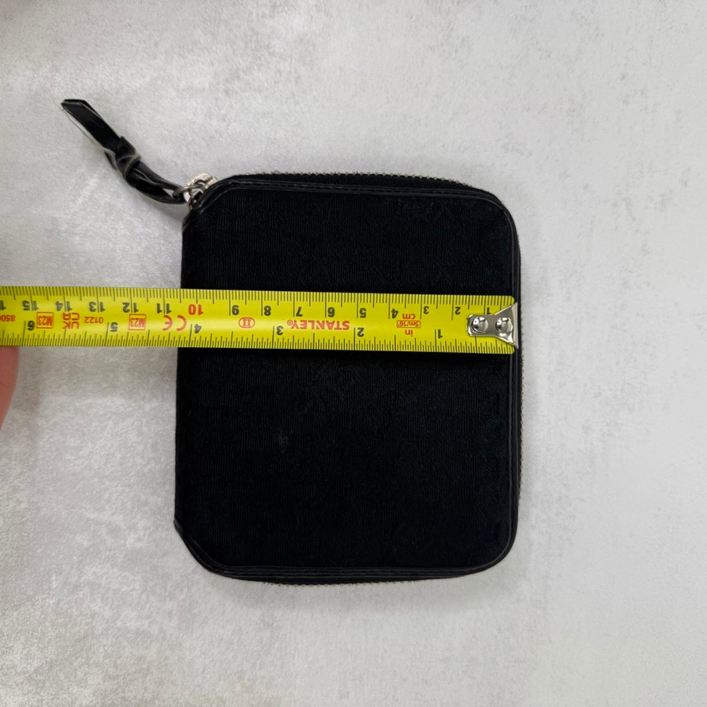 Y2K vintage DKNY wallet purse black zip small canvas