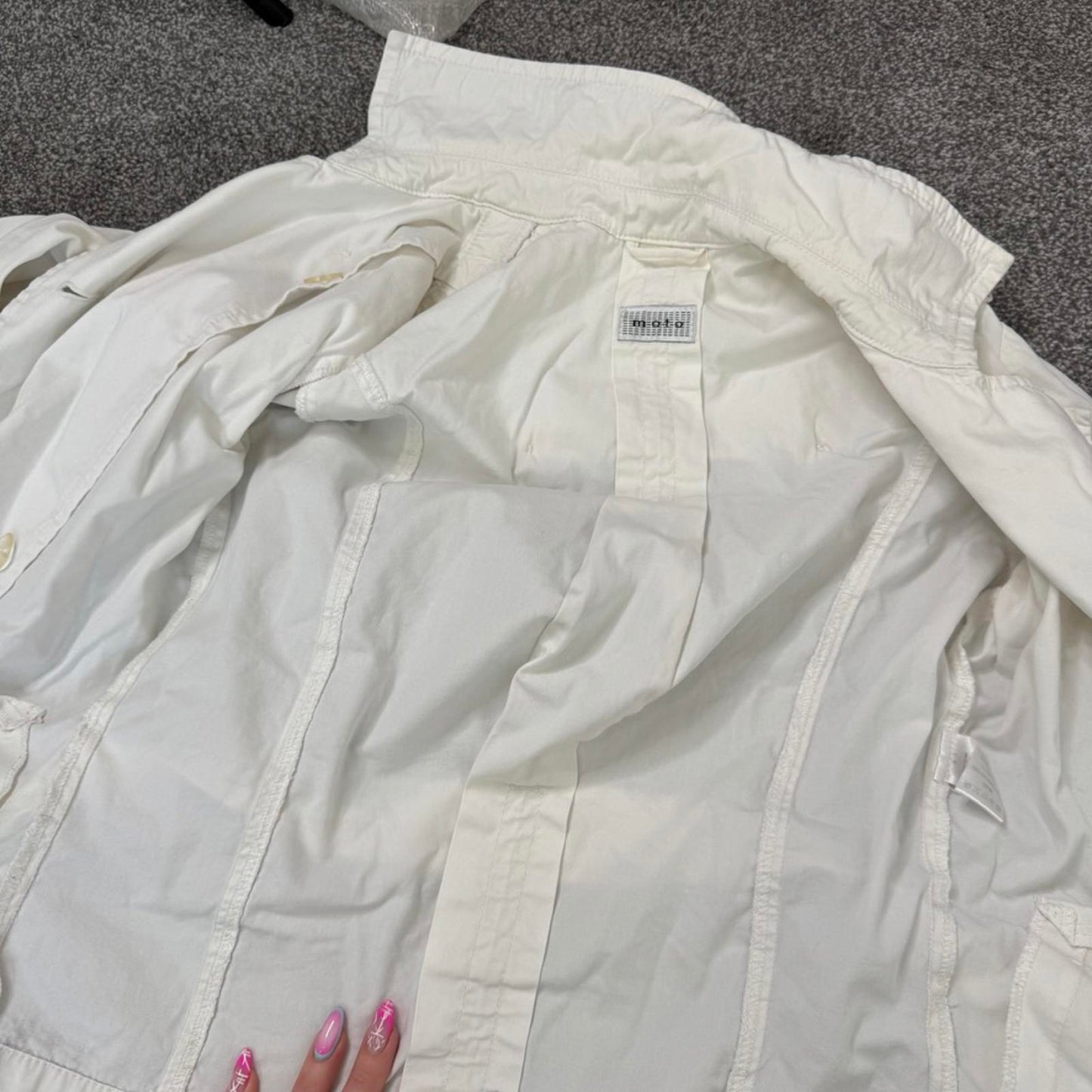 Y2K vintage lightweight button up jacket with belt short trench fitted high neck