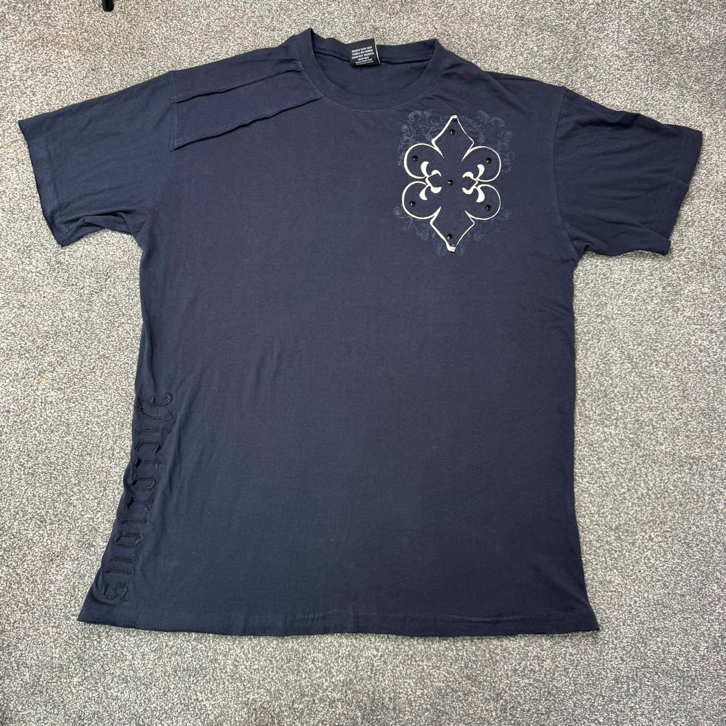 Y2K vintage short sleeve t shirt filigree wings graphic print streetwear XXL