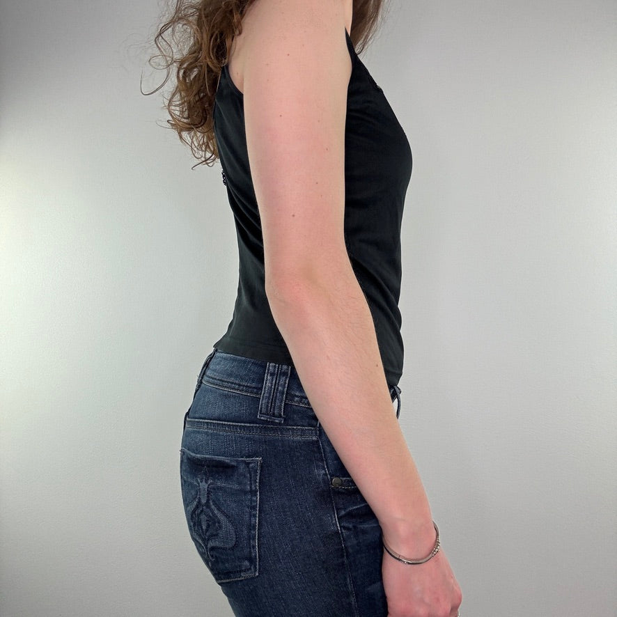 Y2K vintage slinky sequin cami top