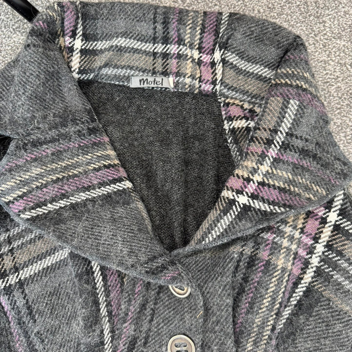 Y2K vintage archive tartan plaid button up wool blazer jacket fitted tailored