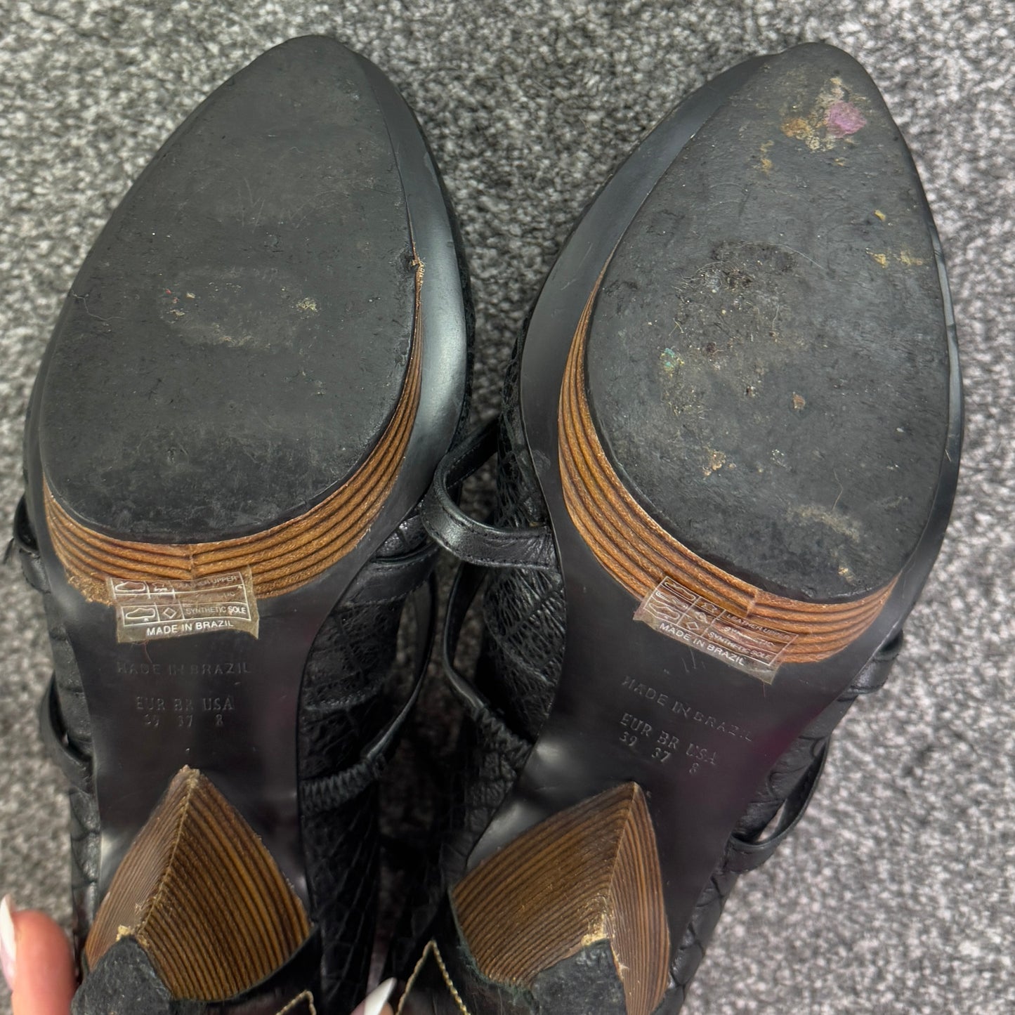 Y2K vintage archive leather platform high heels