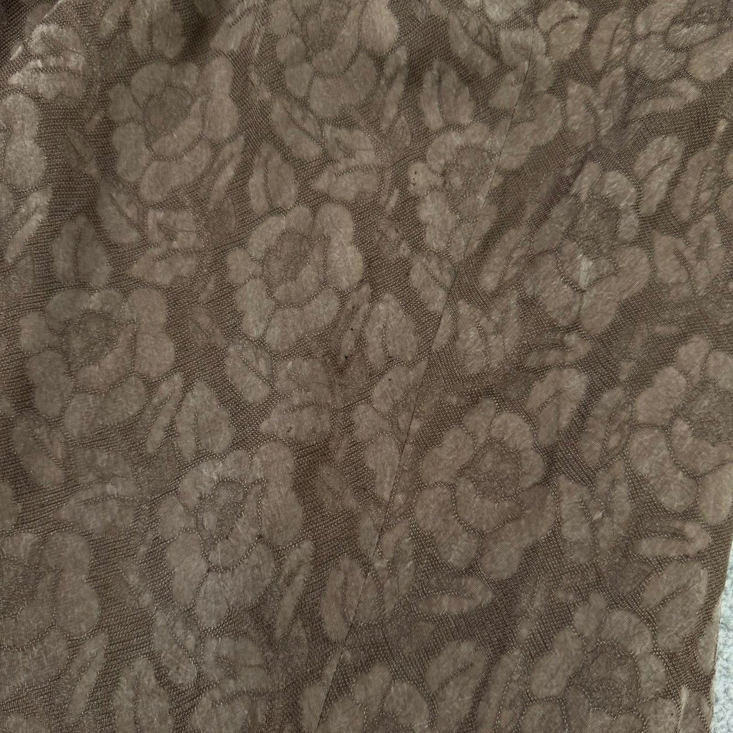 Y2K vintage stretchy floral maxi skirt brown cupro rose pattern a line flowy