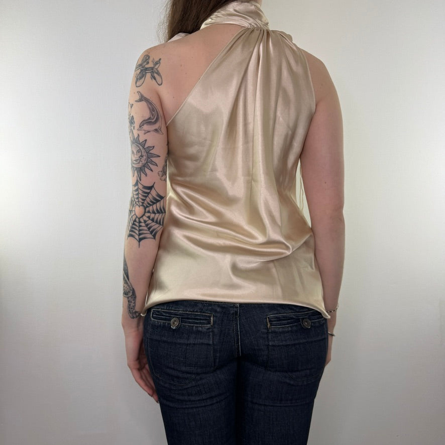 Y2K vintage Morgan De Toi halter neck floaty top