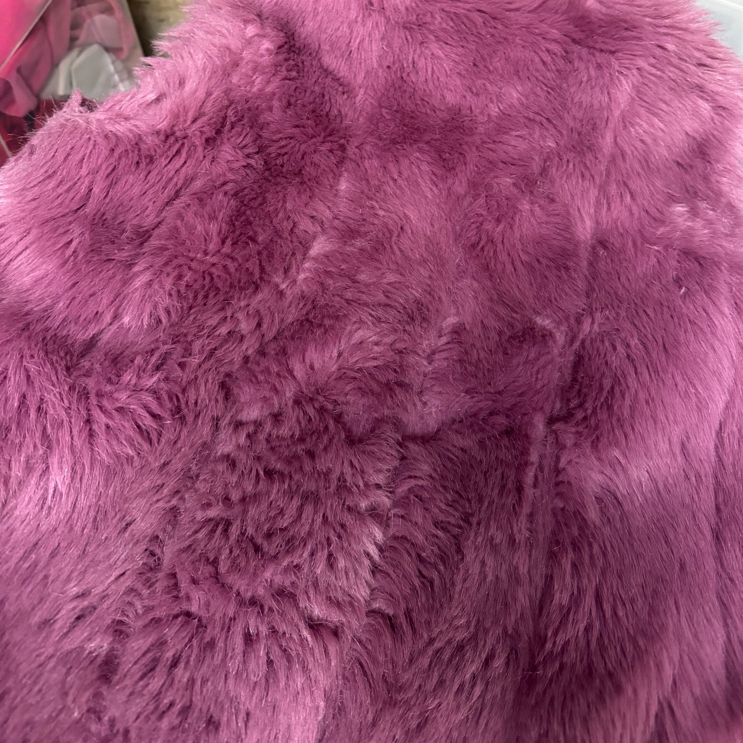 Y2K vintage purple faux fur gilet zip up sleeveless jacket