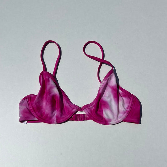 Y2K underwire bikini top tie dye