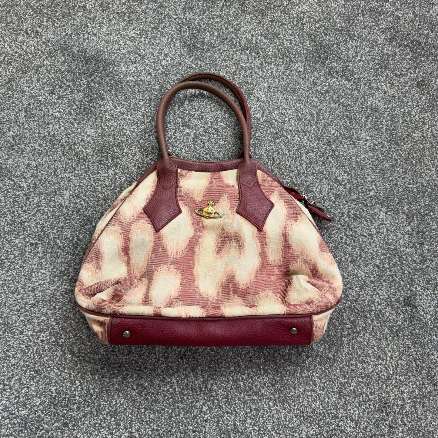 Vintage Vivienne Westwood Yasmine bowling handbag St Tropez cloth leopard print