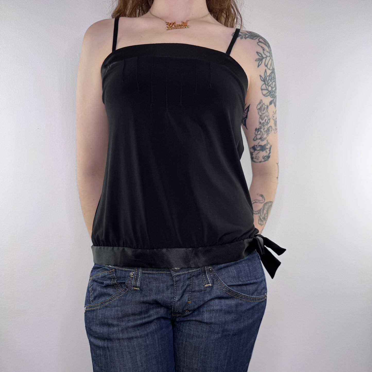 Y2K vintage bow cami top