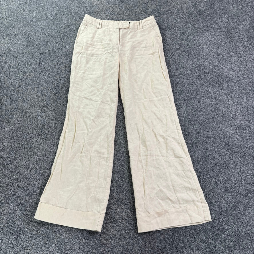 Y2K low rise linen flared trousers