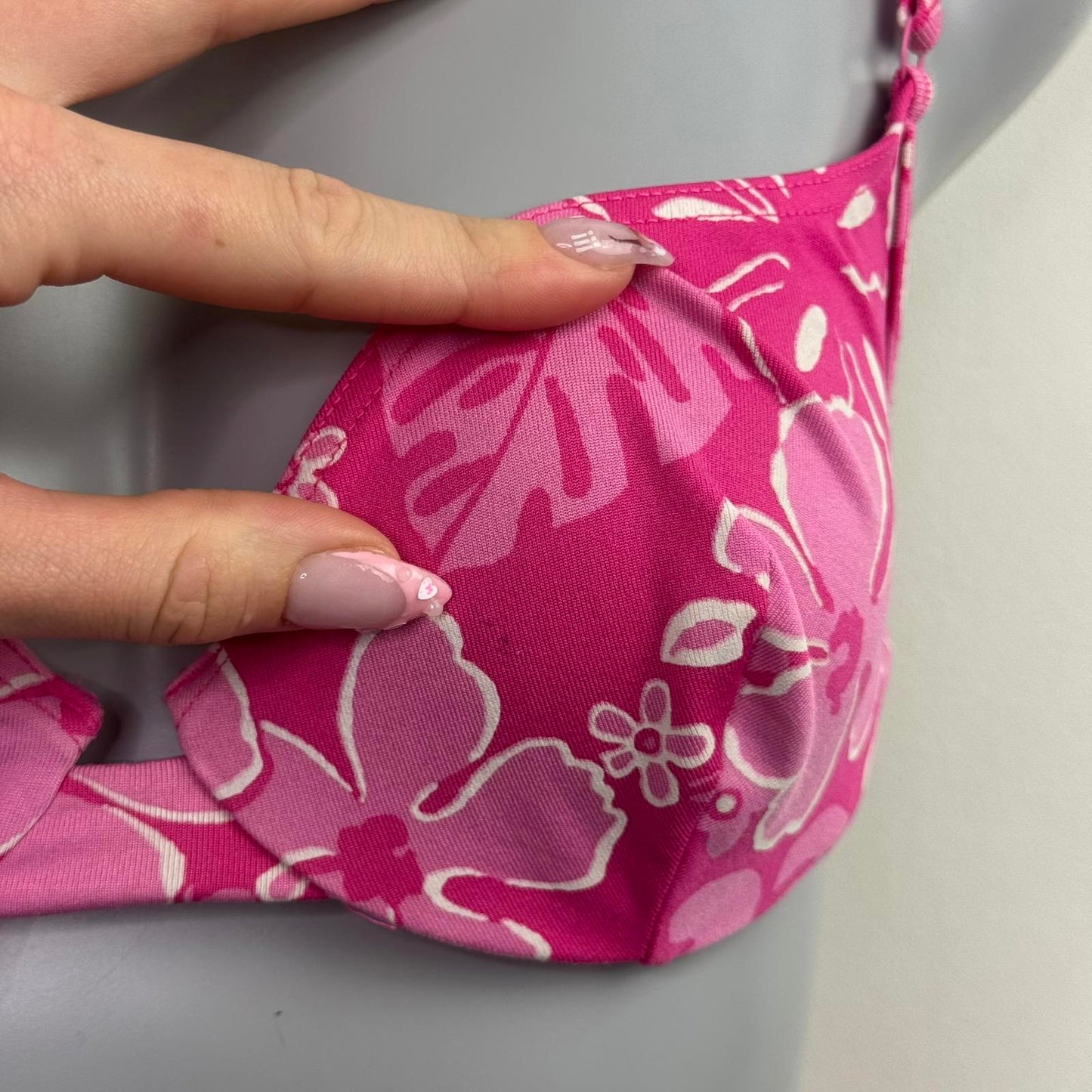 Y2K vintage floral matching bikini set