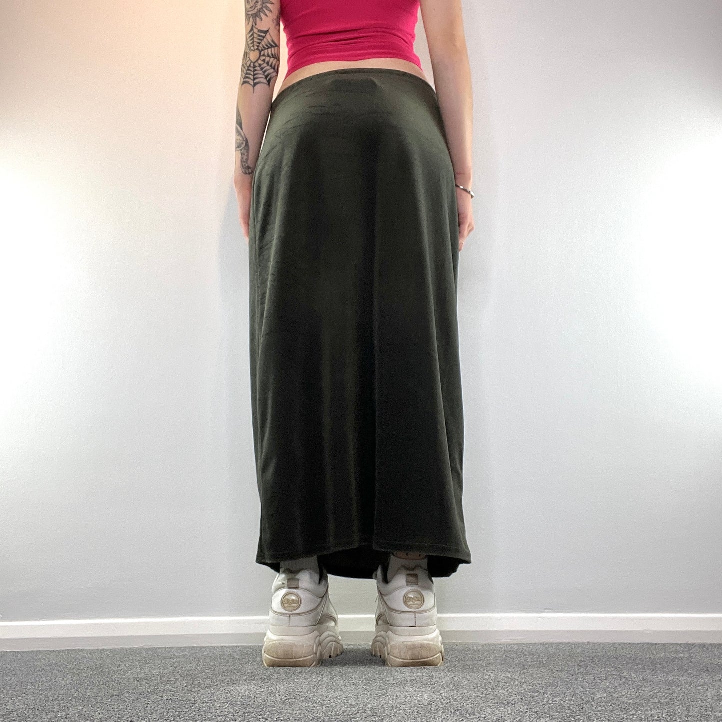 Y2K velour maxi skirt