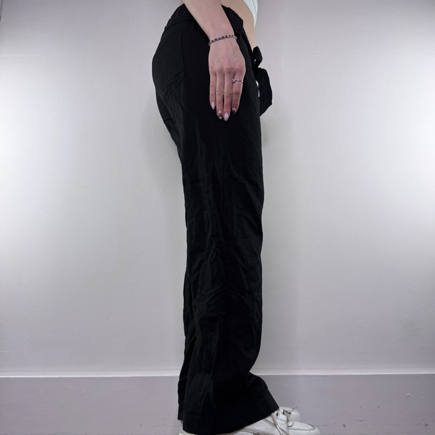 Y2K vintage lightweight linen baggy trousers