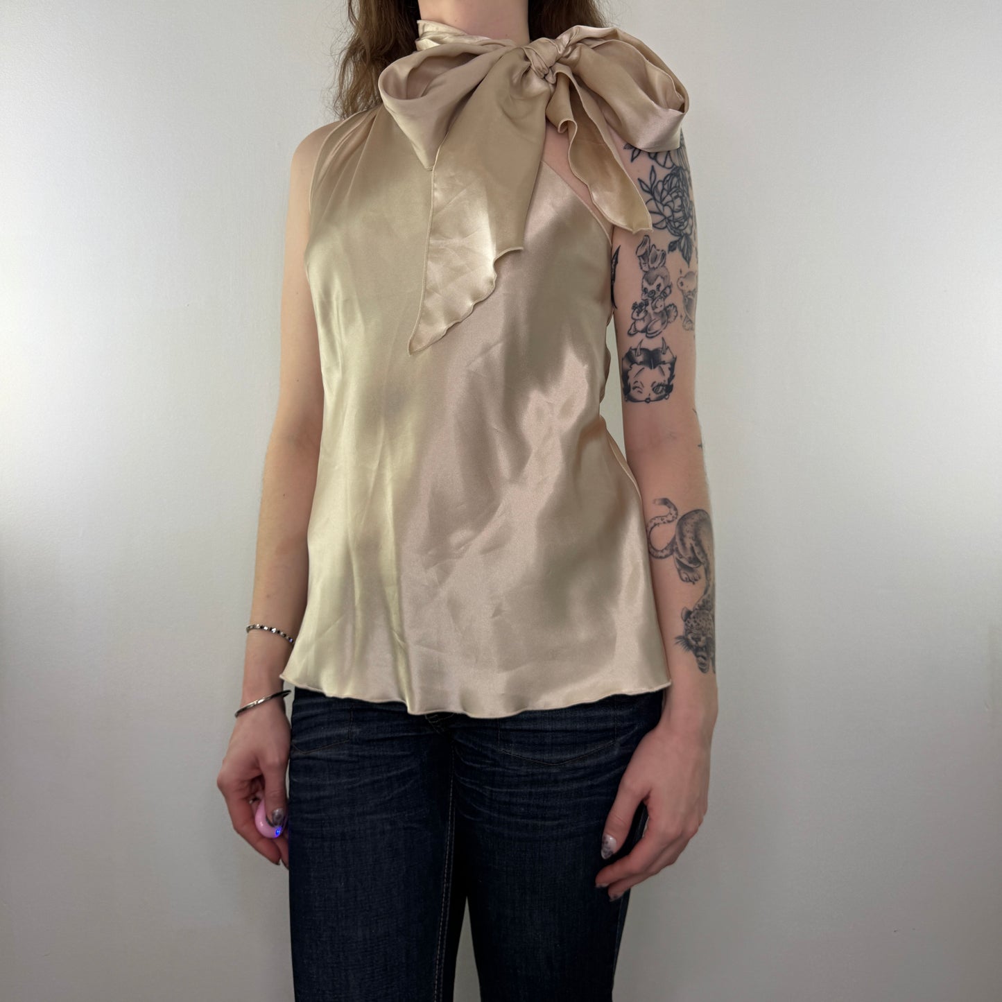 Y2K vintage Morgan De Toi halter neck floaty top