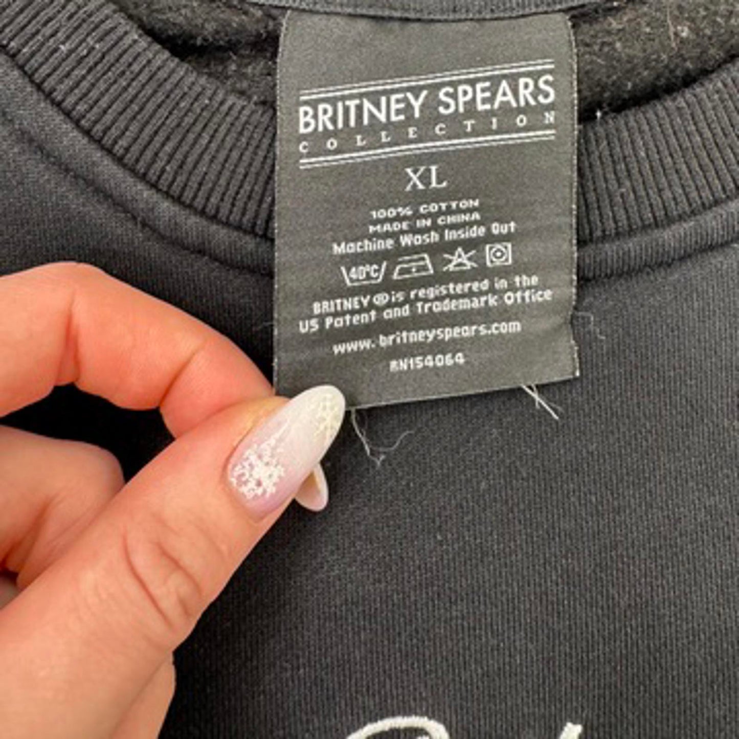 Britney Spears Piece of me taping pullover sweatshirt crewneck embroidered