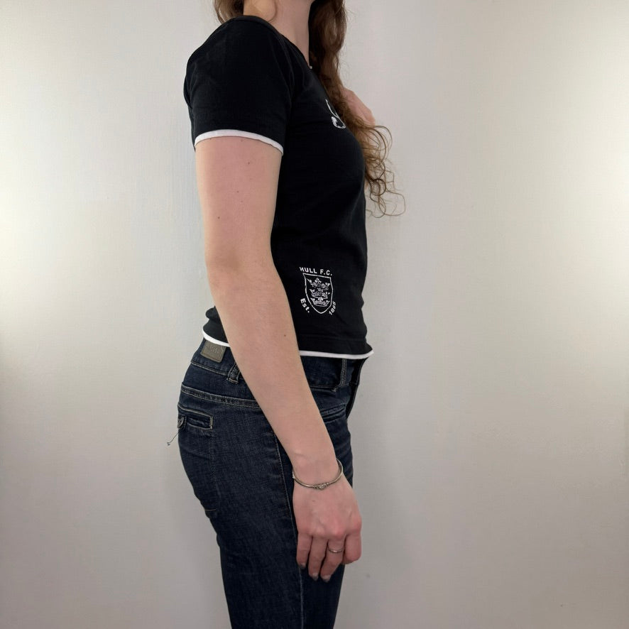 Y2K vintage Hull F.C spell out t shirt