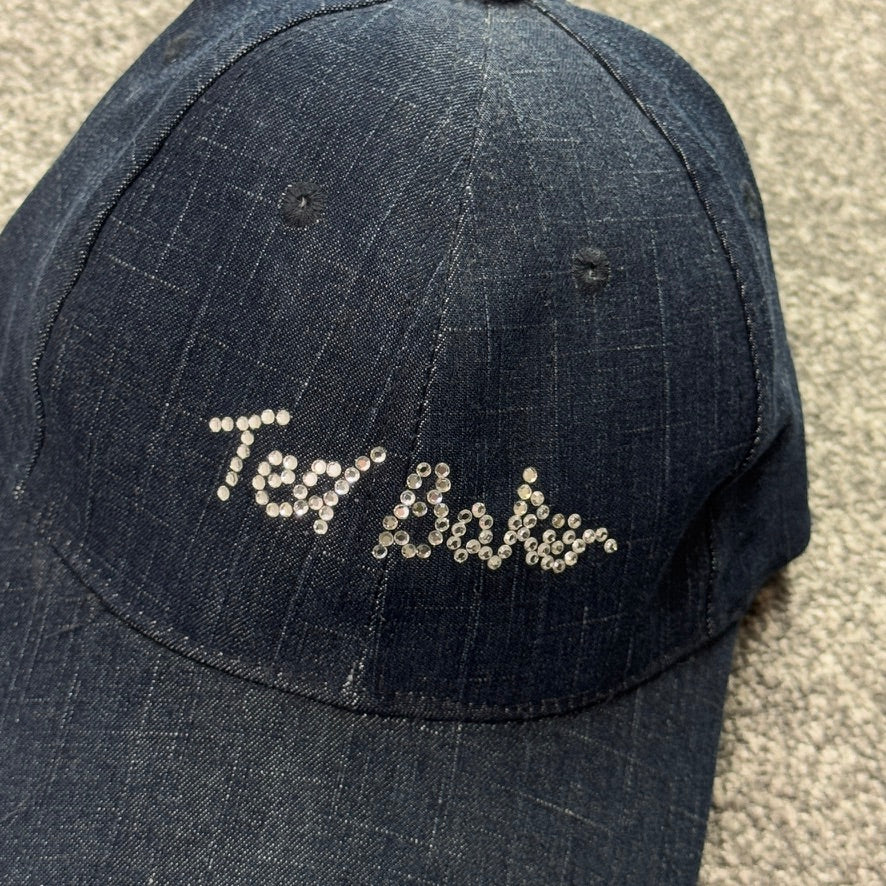 Y2K vintage Ted Baker dark denim rhinestone cap