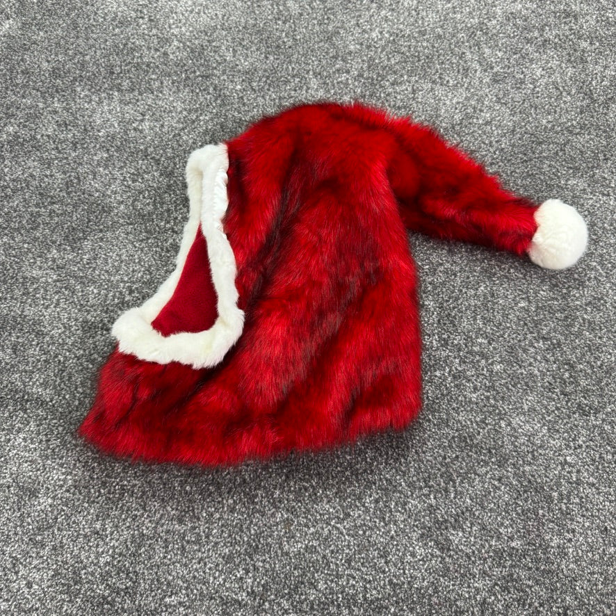 Y2K vintage santa faux fur Christmas balaclava hat