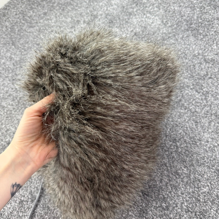 Y2K vintage faux fur trapper hat pom poms