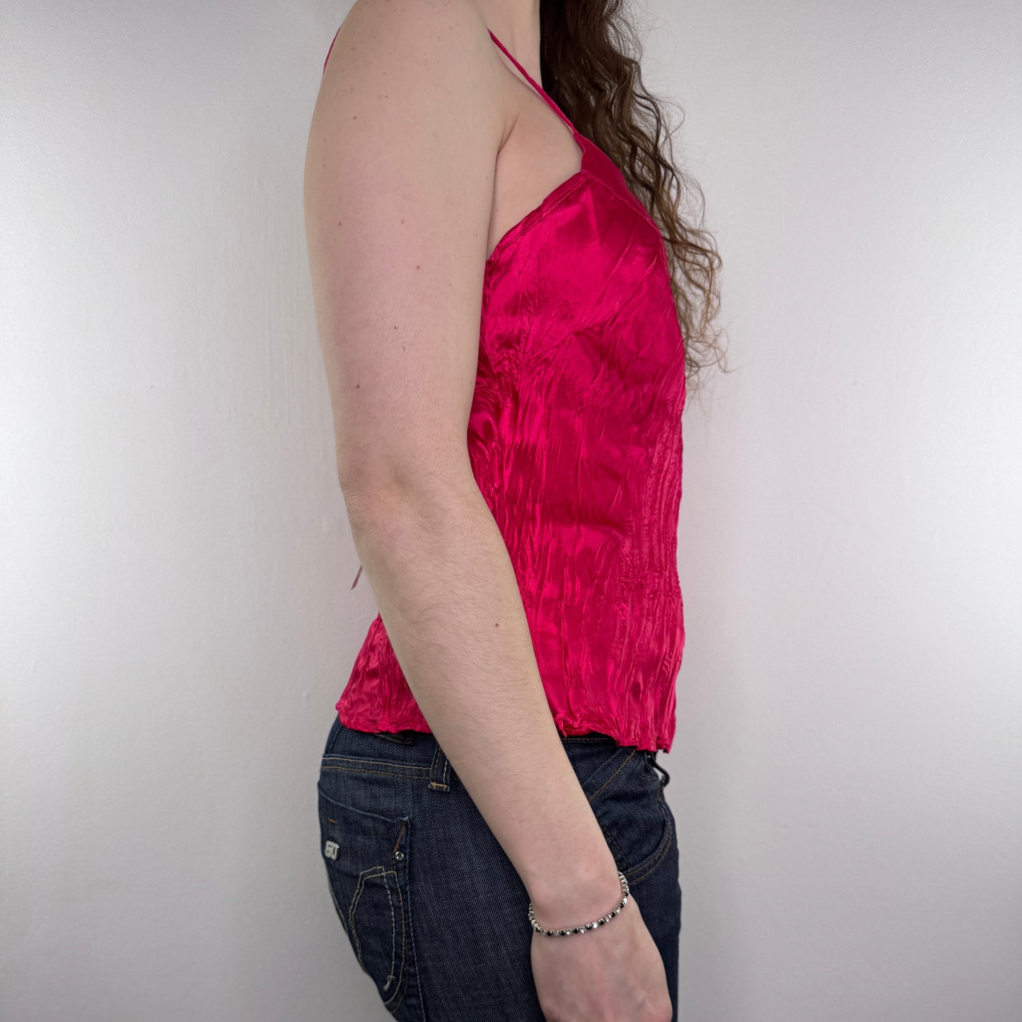 Y2K vintage Chilli Pepper satin cami top