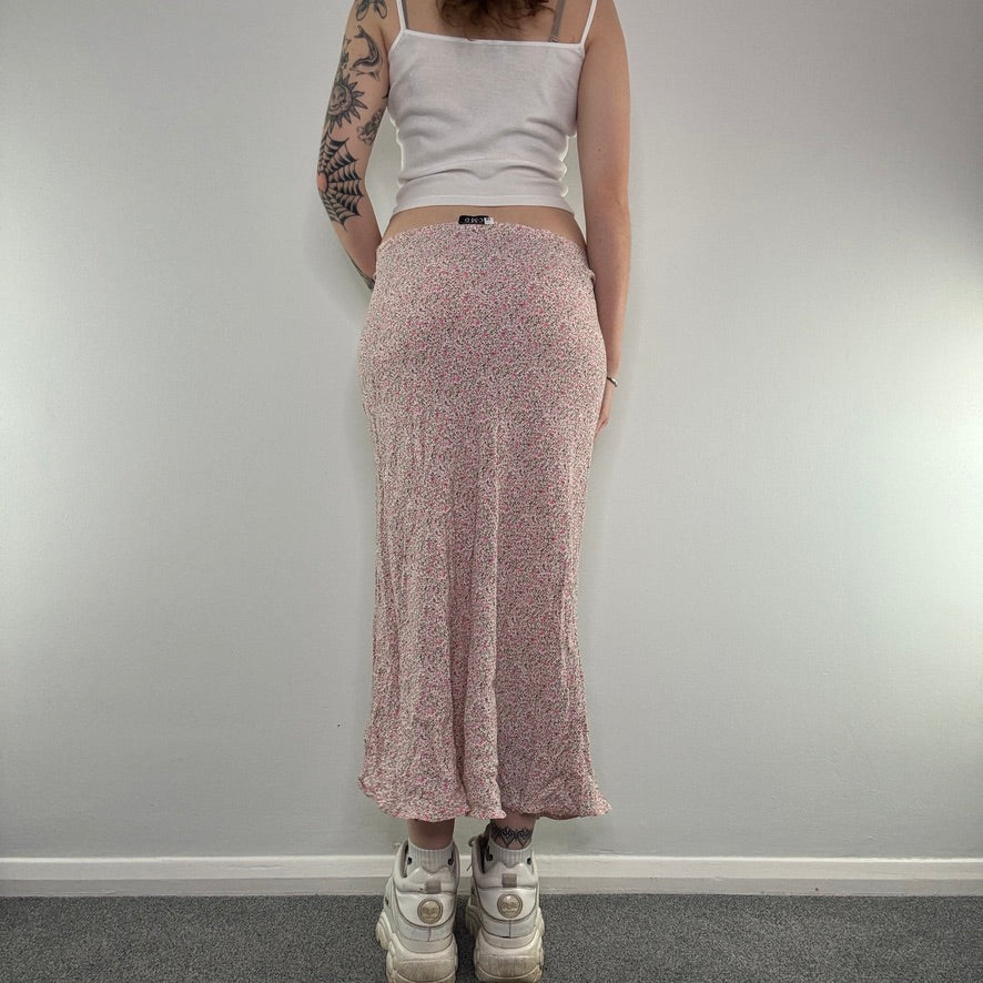 Y2K ditsy floral maxi skirt