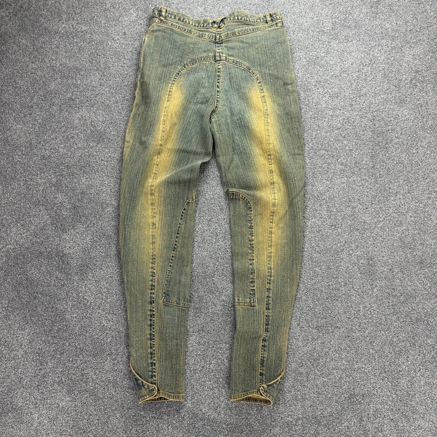 Y2K vintage stretchy faded denim horse riding jodhpurs pants