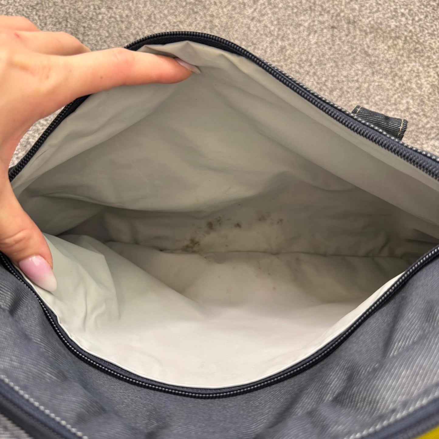 Large denim shoulder bag baby changing crossbody duffle nappy/ diaper bag