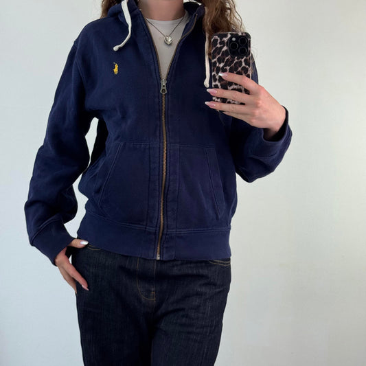 Vintage Polo Ralph Lauren zip up hoodie navy thick heavyweight