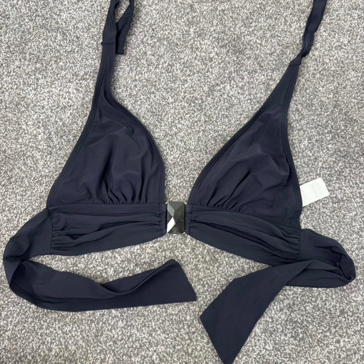 Y2K vintage halter halter neck swimwear bikini top gem tie bow