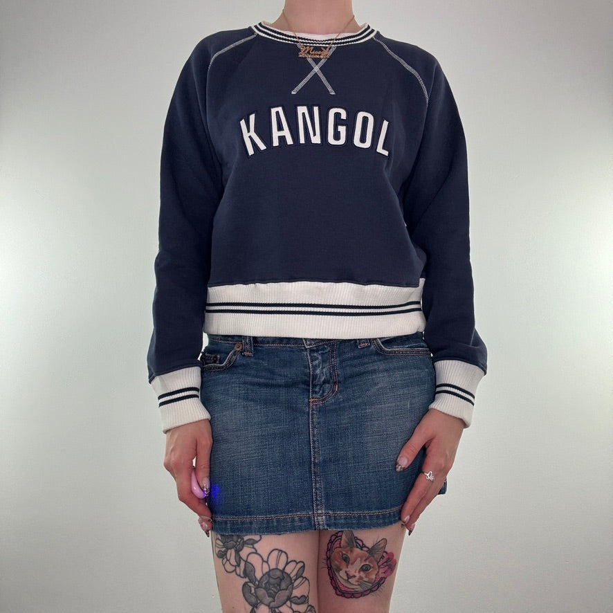 Y2K vintage Kangol short jumper sweatshirt embroidered