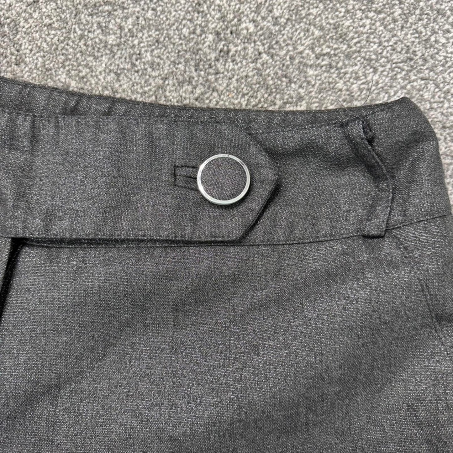 Y2K vintage sparkly glitter mid rise chino mini shorts with big button belt loop